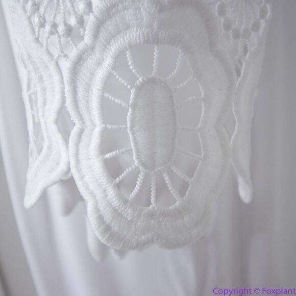 NEW Eloquii white Lace Wide Leg long sleeves Jumpsuit, women's size 24 - Picture 14 of 16